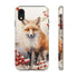 Christmas Fox in a Wreath of Red Berries - Impact Resistant Phone Case iPhone XR Matte